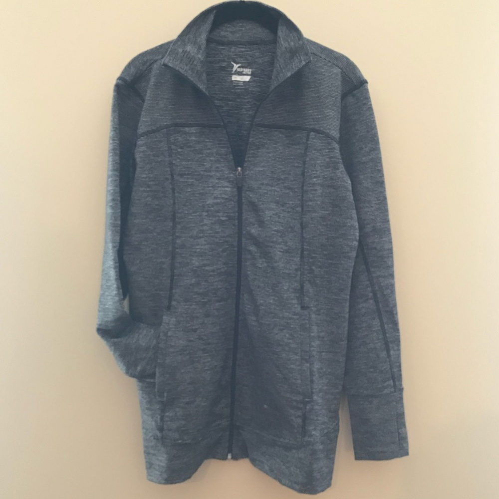 Zip Up Athletic Striped Warm Up Jacket